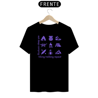 Nome do produto Camiseta Eat sleep camping hiking trekking repeat