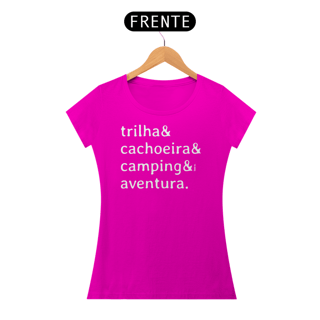 Nome do produto Baby look Trilha & Cachoeira & Camping & Aventura