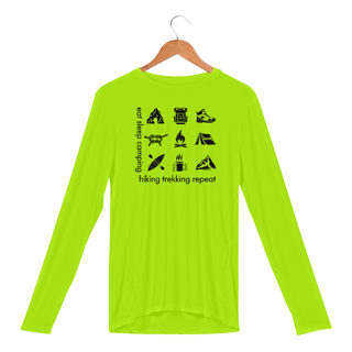 Nome do produto Dry UV Manga Longa Eat Sleep Camping Hiking Trekking Repeat