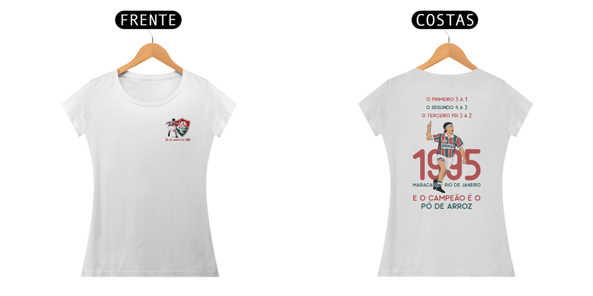 Nome do produto: Camiseta Pó de Arroz Feminina - Fluzão