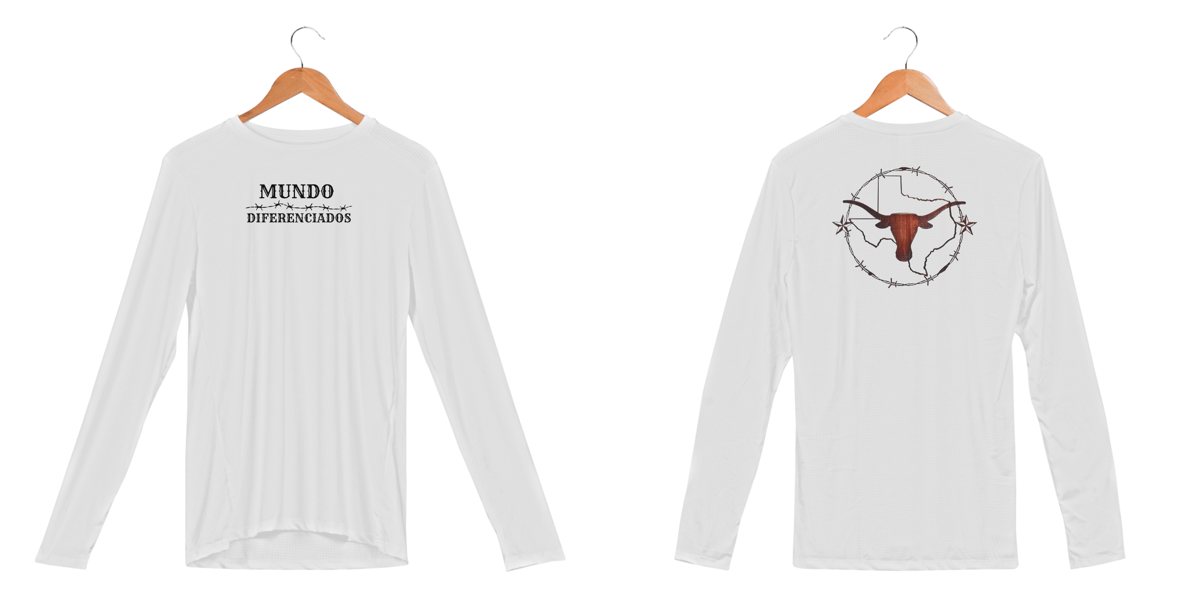 Nome do produto: Camisa Manga Longa UV Mundo Diferenciados Arame LongHorn
