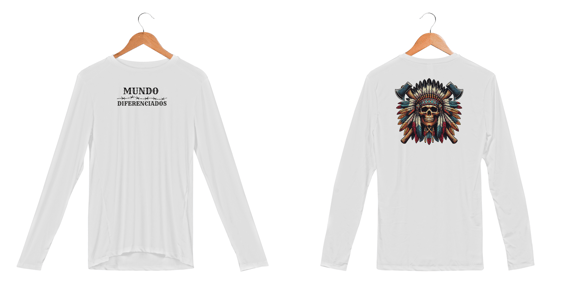 Camisa Manga Longa UV Mundo Diferenciados Skull Indian