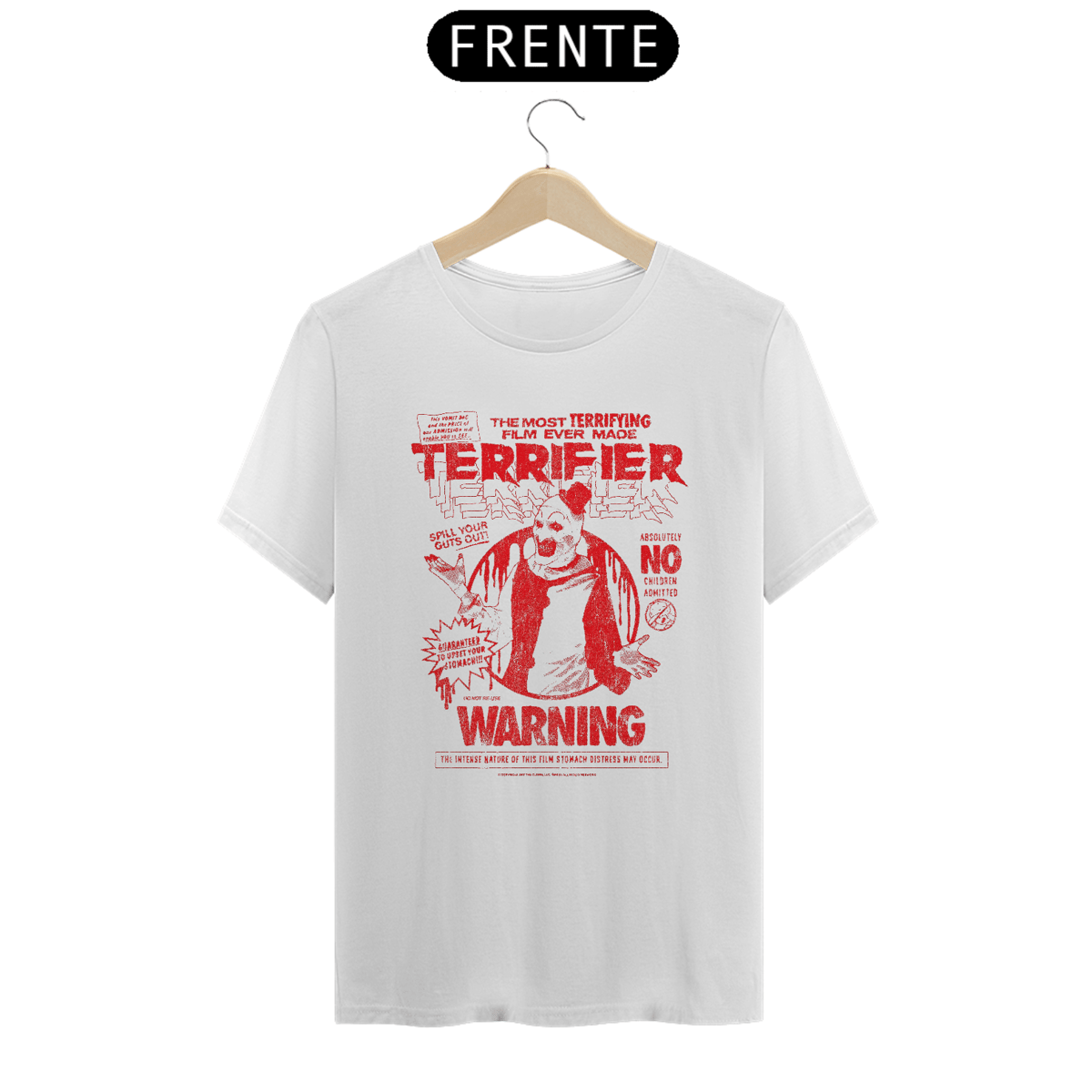 Nome do produto: Camiseta Terrifier  (Art - Warning) Estampa Terror