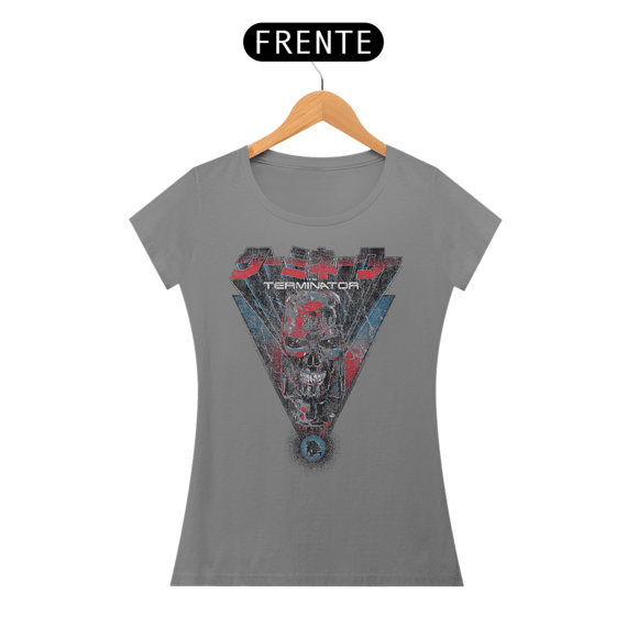 Camiseta Feminina O Exterminador (versão Japan) Estampa Geek
