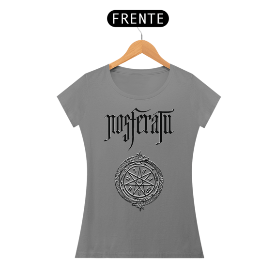 Camiseta Feminina Nosferatu ( Símbolo Preto ) Estampa Terror