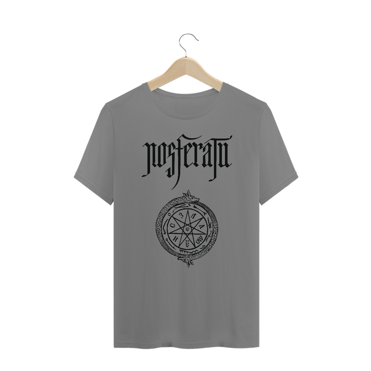 Nome do produto: Camiseta Plus Size Nosferatu ( Símbolo Preto ) Estampa Terror
