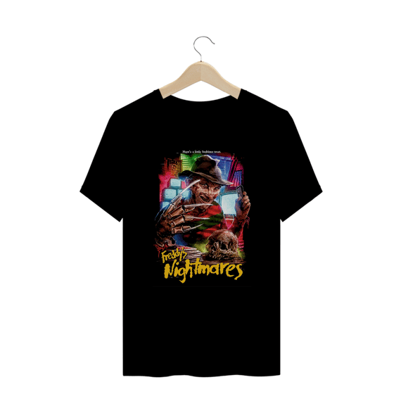 Camiseta Plus Size A Hora do Pesadelo Estampa Terror