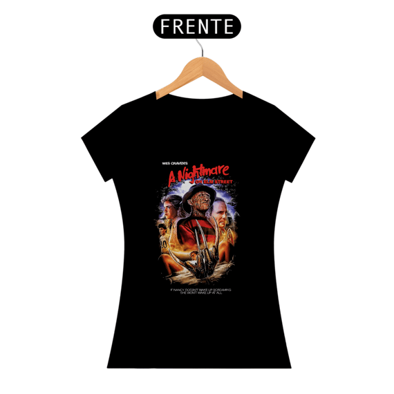 Camiseta Feminina Freddy Krueger A Hora do Pesadelo on elm street (1984) Estampa Terror