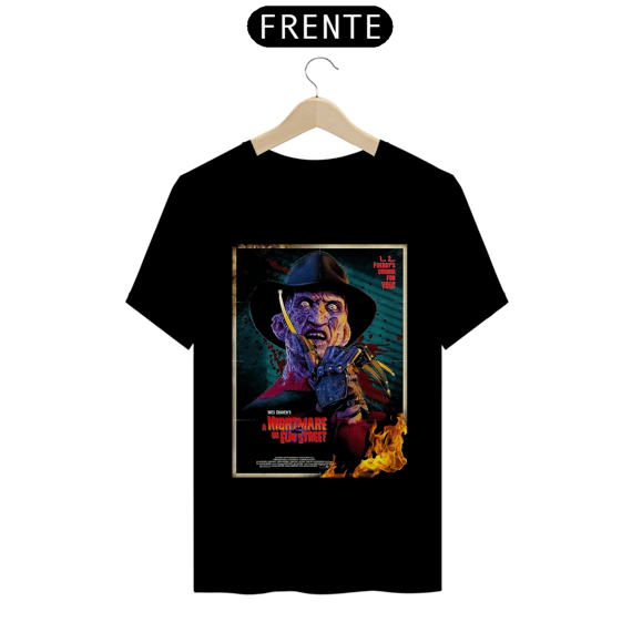Camiseta Freddy Krueger A Hora do Pesadelo Estampa Poster Terror
