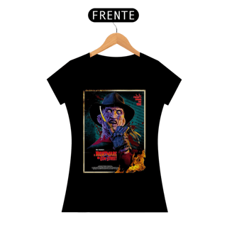 Nome do produto Camiseta Feminina Freddy Krueger A Hora do Pesadelo Estampa Poster Terror