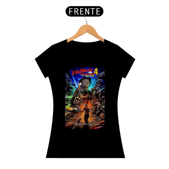 Camiseta Feminina Freddy Krueger A Hora do Pesadelo 4 Estampa Terror