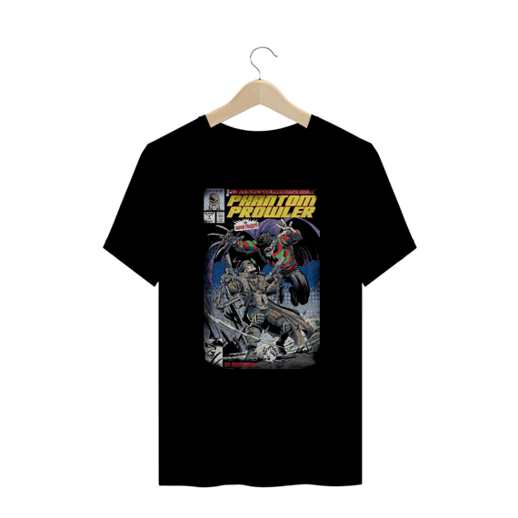 Camiseta Plus Size Nightmare x PhantomProwler Estampa Terror 