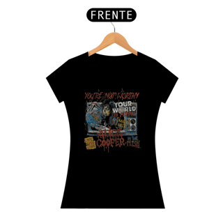 Camiseta Feminina Alice Cooper Youre Not Worthy Estampa Rock