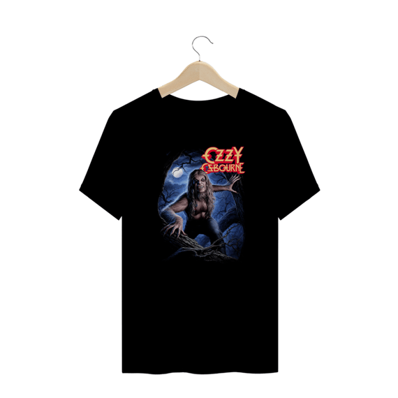 Camiseta Plus Size Ozzy Osbourn Bark At The Moon Estampa Rock