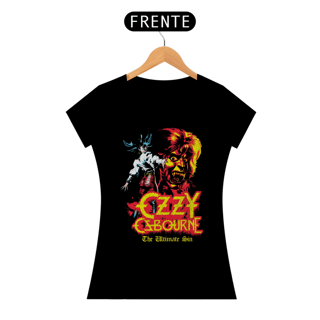 Camiseta Feminina Ozzy Osbourn Ultimate Sin Estampa Rock