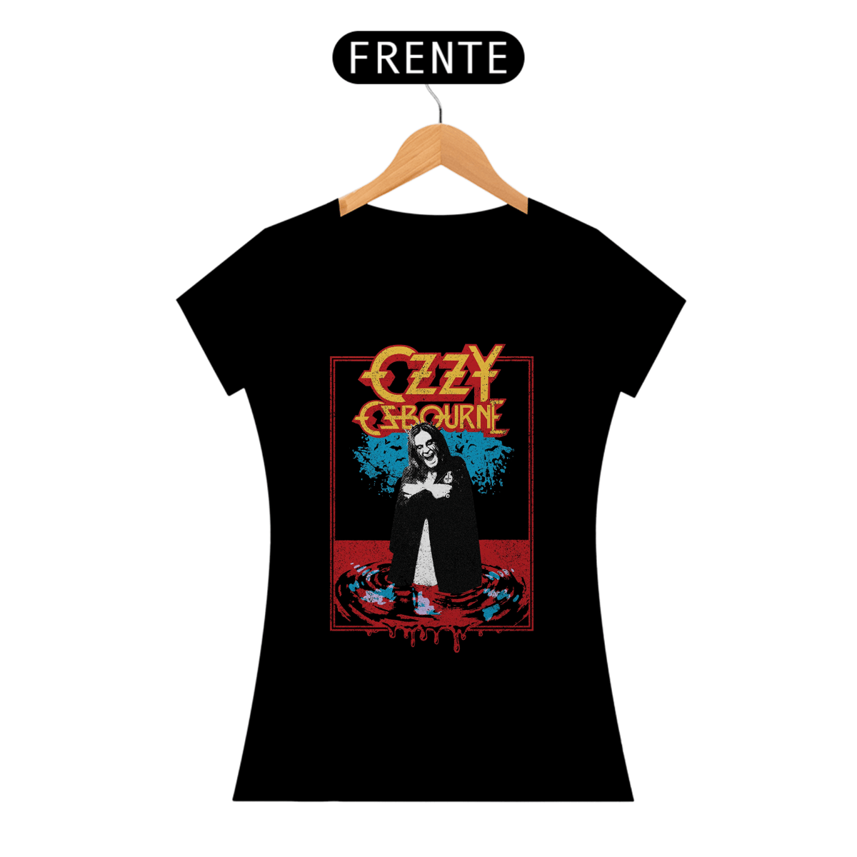 Nome do produto: Camiseta Feminina OzzyOsbourn Prince Of Darkness Estampa Rock