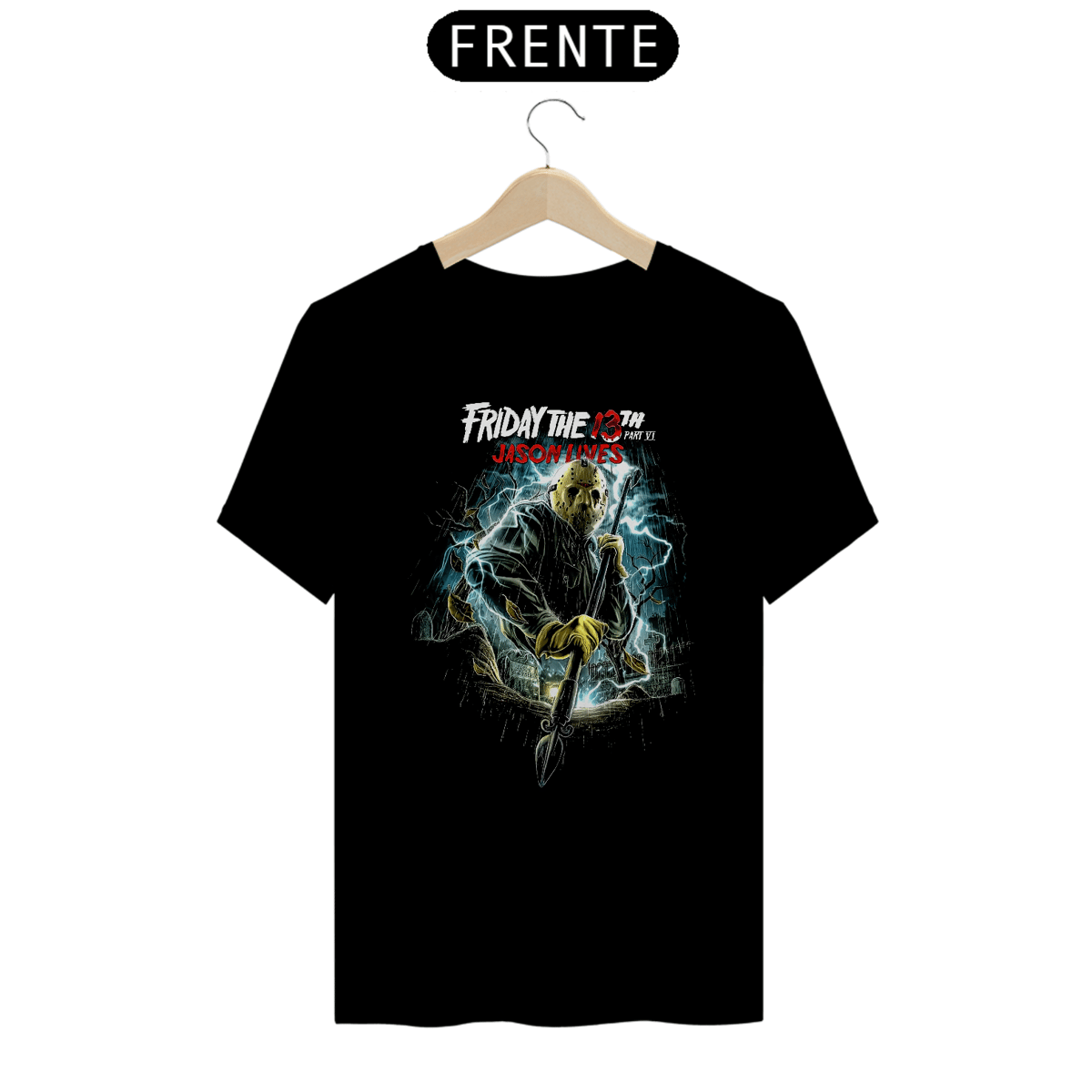 Nome do produto: Camiseta Sexta feira 13 (Jason Lives) Estampa Terror