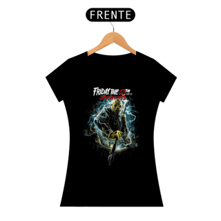 Camiseta Feminina Sexta feira 13 (Jason Lives) Estampa Terror
