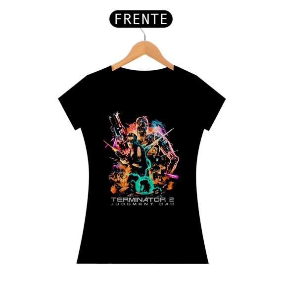 Camiseta Feminina Exterminador do Futuro 2 (Dia do Julgamento) Estampa Geek