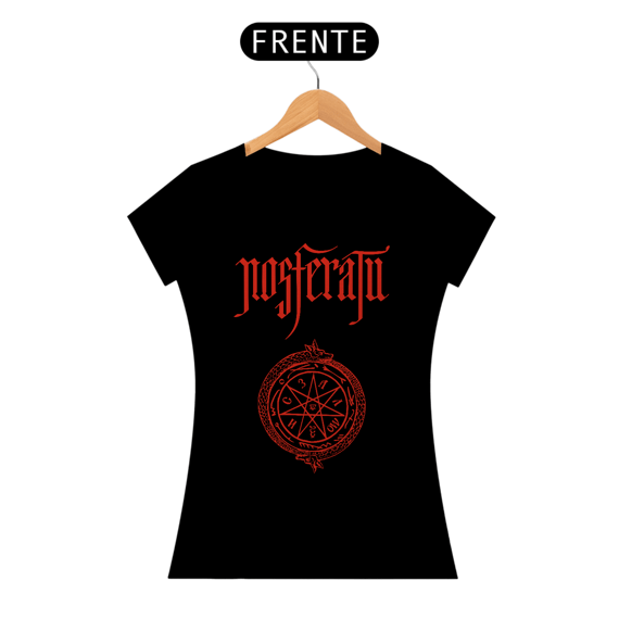 Camiseta Feminino Nosferatu ( Símbolo Vermelha ) Estampa Terror