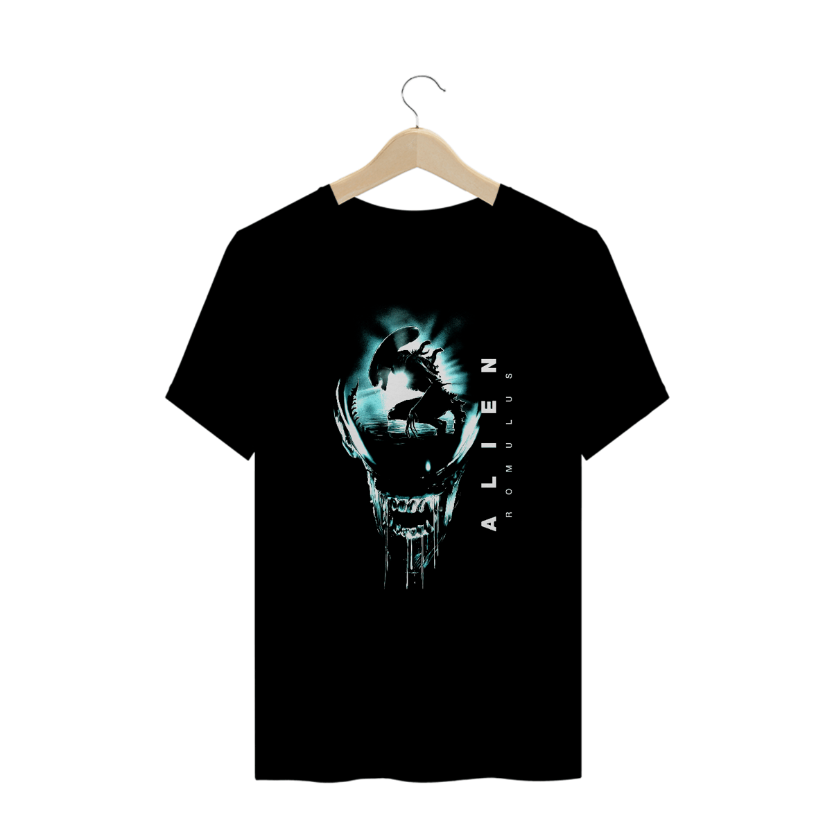 Nome do produto: Camiseta Plus Size Alien ( romulus alien ) Estampa Terror