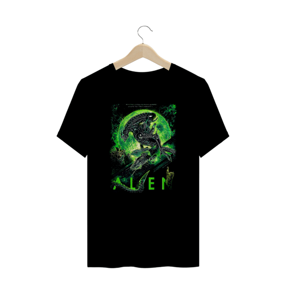 Camiseta Plus Size Alien (O Resgate) Estampa de Terror