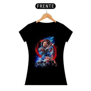 Camiseta Feminina Chucky (Skull) Estampa Terror