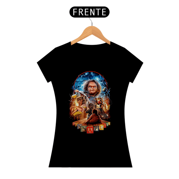 Camiseta Feminina Chucky (Brinquedo Assassino 2 - 1990) Estampa Terror