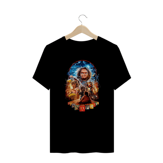 Camiseta Plus Size Chucky (Brinquedo Assassino 2 - 1990) Estampa Terror