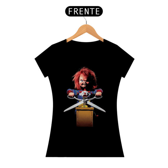 Camiseta Feminina Chucky (clown) Estampa Terror