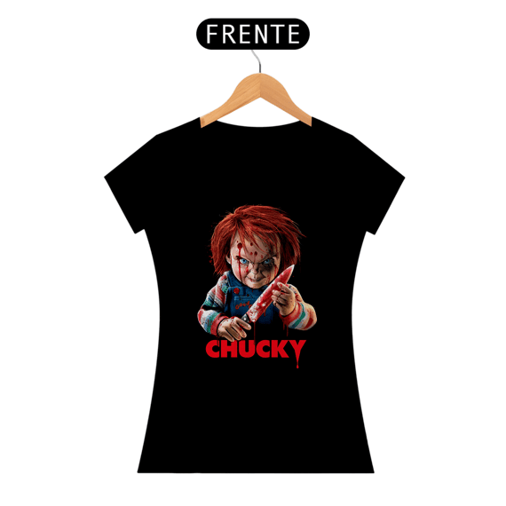 Camiseta Feminina Chucky (knife) Estampa Terror