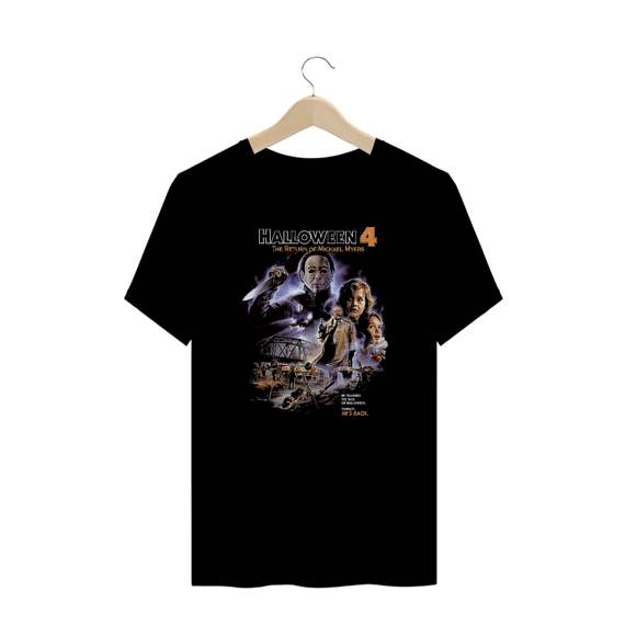 Camiseta Plus Size Halloween (O Retorno de Michael Myers Movie 4) Estampa Terror