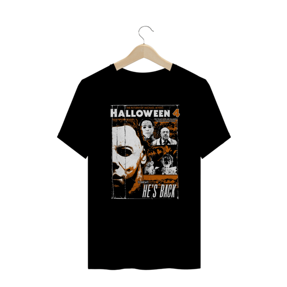 Camiseta Plus Size Halloween (Ele voltou Movie 4) Estampa Terror