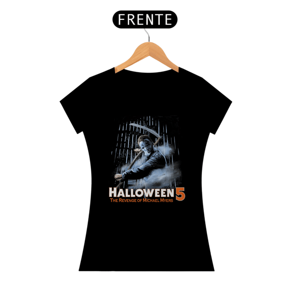 Camiseta Feminina Halloween (Poster Foice - Movie 5) Estampa Terror
