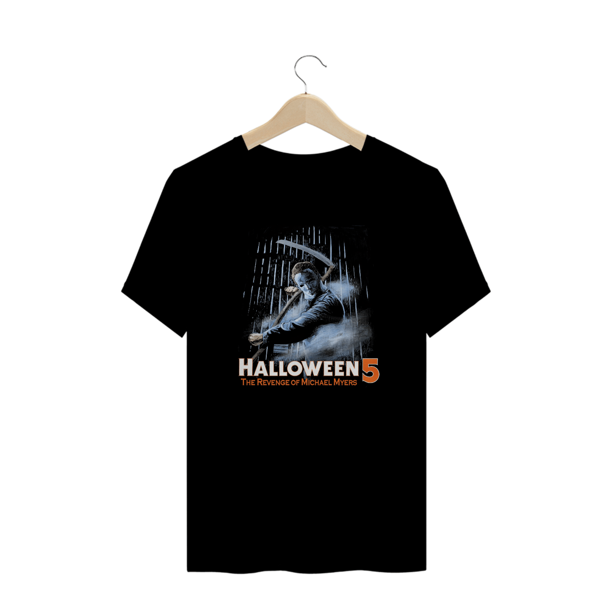 Nome do produto: Camiseta Plus Size Halloween (Poster Foice - Movie 5) Estampa Terror