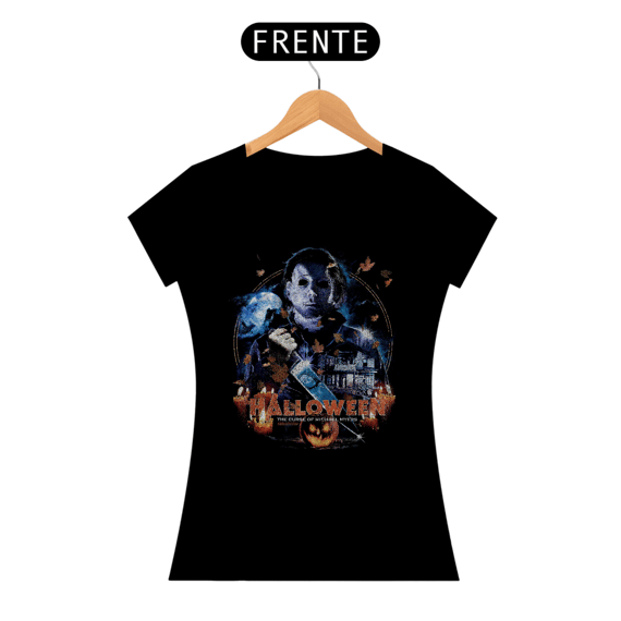 Camiseta Feminina Halloween (A Maldição de Michael Myers - Movie 6) Estampa Terror