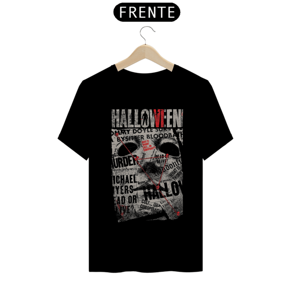 Camiseta Halloween (Poster Jornal - Movie 6) Estampa Terror