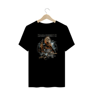 Nome do produto Camiseta Plus Size Halloween (1978 - A Noite não Acabou - Movie 2) Estampa Terror