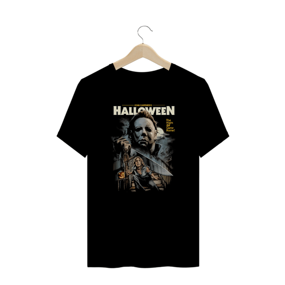 Camiseta Plus Size Halloween (1978 - A Noite em que ele Chegou em Casa - Movie 2) Estampa Terror