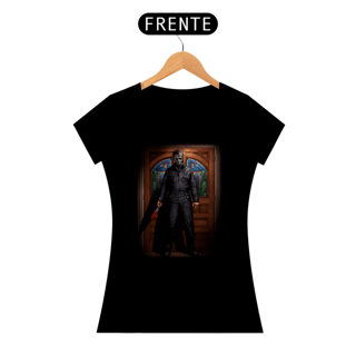 Nome do produto Camiseta Feminina Halloween (Michael Myers - Movie Ends) Estampa Terror