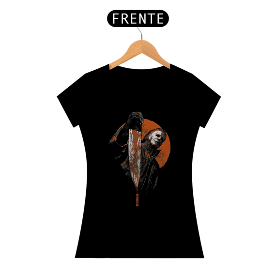 Camiseta Feminina Halloween (Poster - Faca - Michael Myers - Movie Ends) Estampa Terror