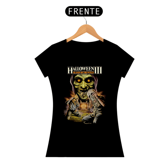 Camiseta Feminina Halloween (Poster 2 - Temporada da Bruxa - Movie 3) Estampa Terror