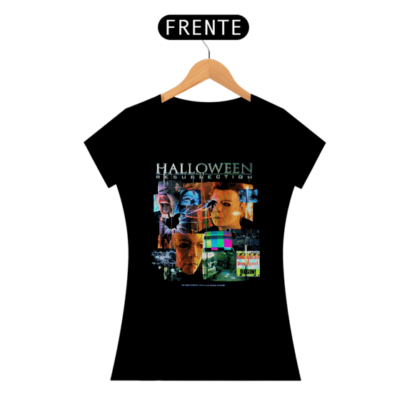 Camiseta Feminina Halloween (Resurrection - Haker) Estampa Terror