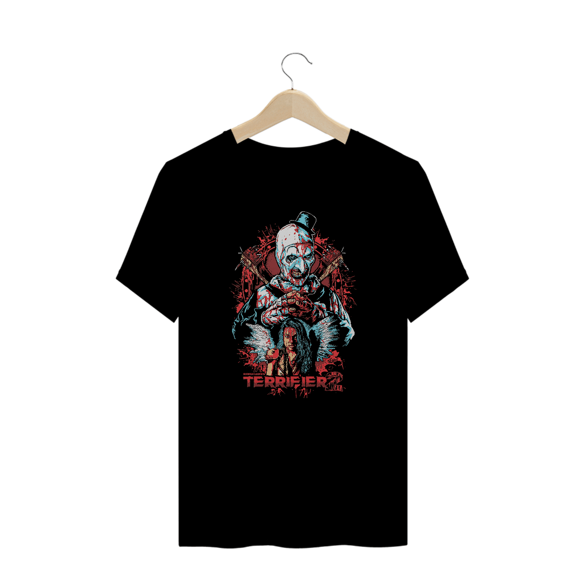 Nome do produto: Camiseta Plus Size Terrifier (Art Blood - Movie 2) Estampa Terror