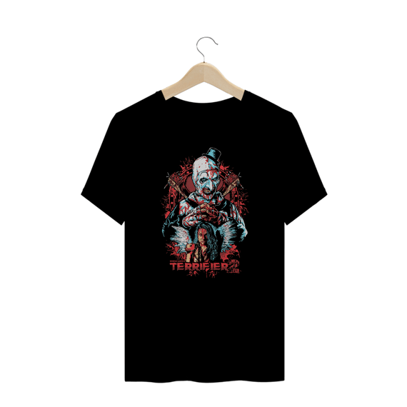Camiseta Plus Size Terrifier (Art Blood - Movie 2) Estampa Terror