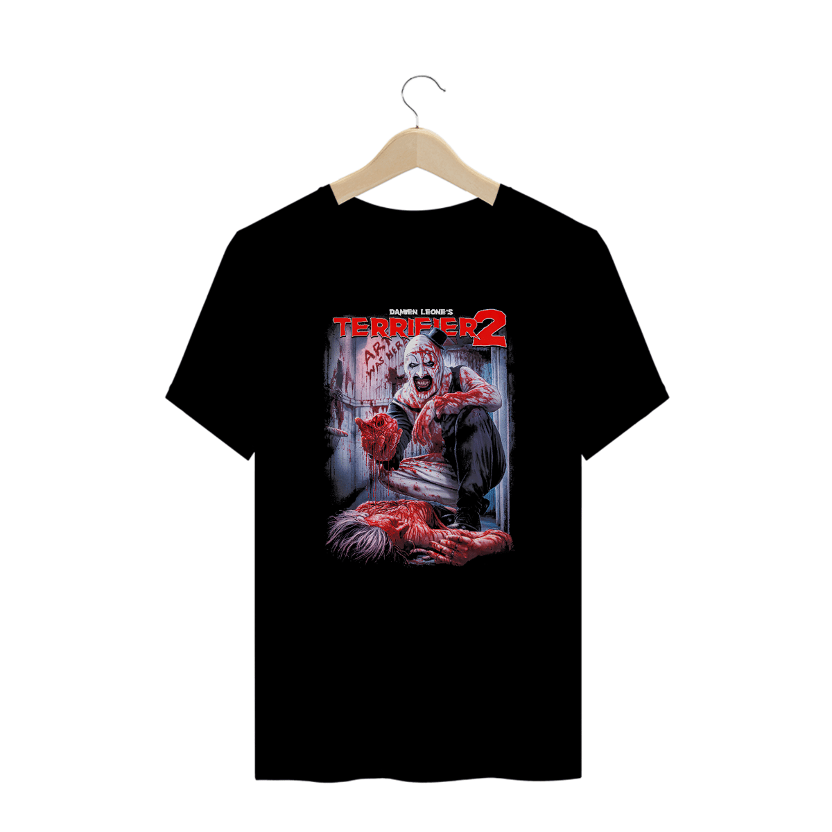 Nome do produto: Camiseta Plus Size Terrifier (Art Esteve Aqui - Movie 2) Estampa Terror