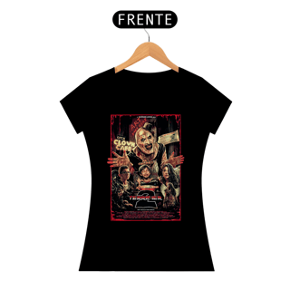 Camiseta Feminina Terrifier (Poster Clown Art - Movie 2) Estampa Terror