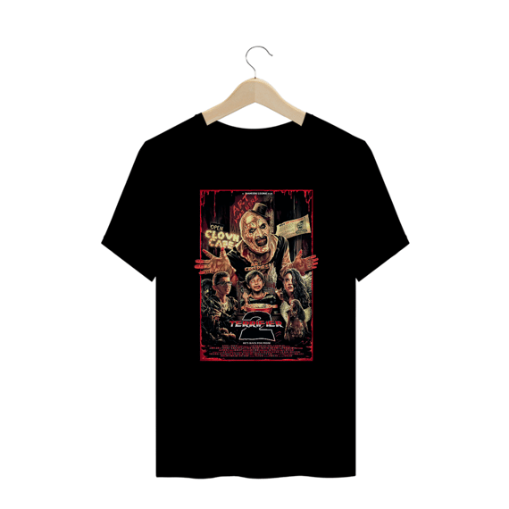 Camiseta Plus SizeTerrifier (Poster Clown Art - Movie 2) Estampa Terror