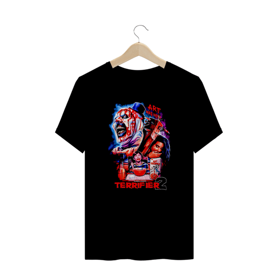 Camiseta Plus SizeTerrifier (Art quer Brincar - Movie 2) Estampa Terror