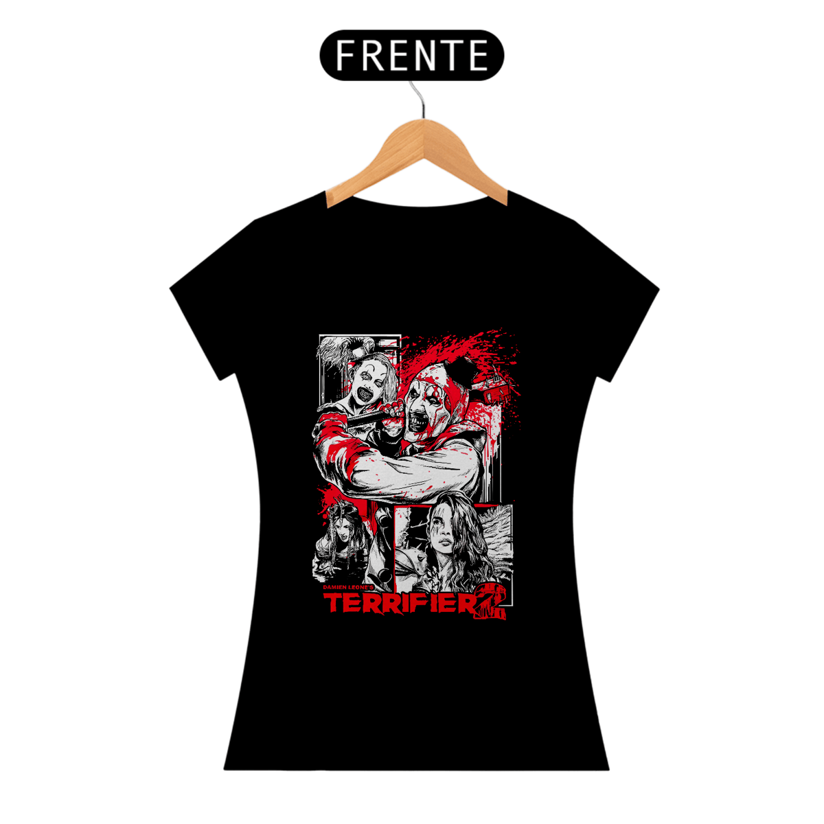 Nome do produto: Camiseta Feminina Terrifier (Poster HQ - Movie 2) Estampa Terror